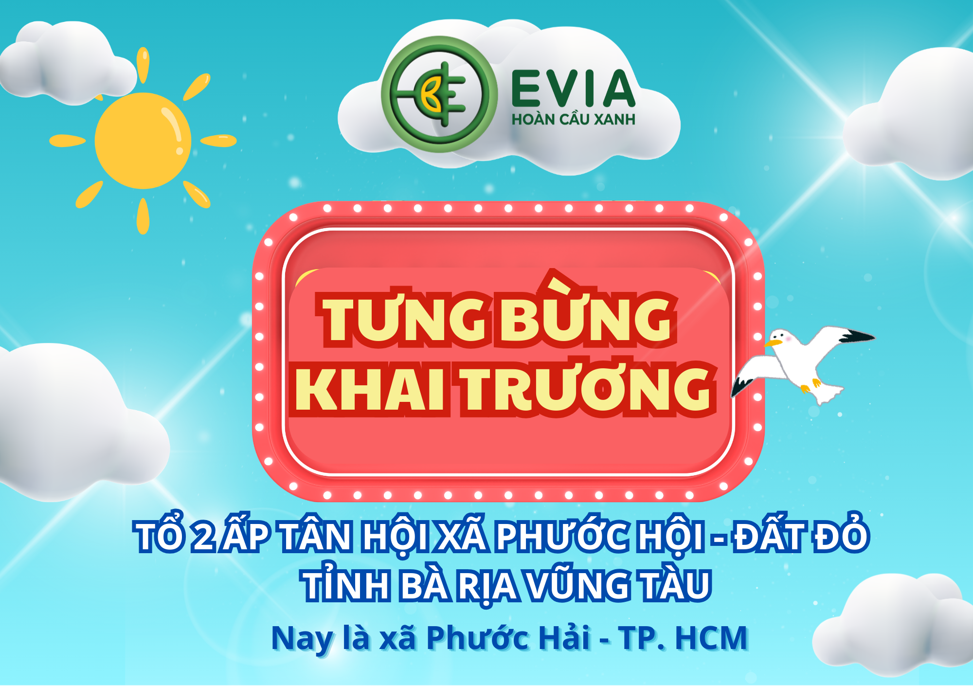 [PHƯỚC HẢI - TP.HCM] KHAI TRƯƠNG TRẠM SẠC EVIA - ƯU ĐÃI GIẢM 20% CHI PHÍ SẠC